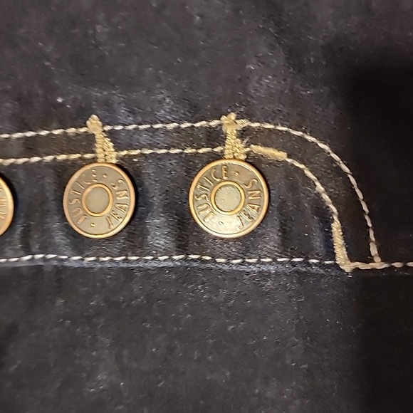 Justice Girl's High Waist Soft & Stretchy Jean Shorts - Picture 7 of 9